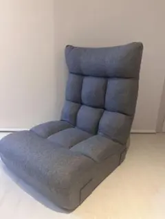 ポケットコイル座椅子 グレー リクライニング調整付き