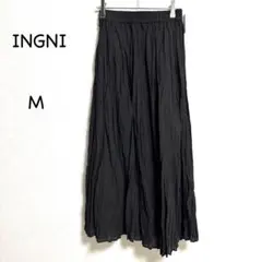 イング プリーツスカート M ブラック ロング タグ付き