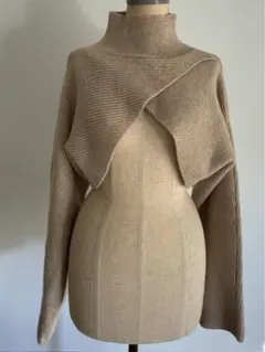 LAVANDA ベージュ ニット タートルネック 長袖