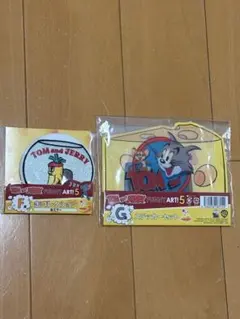 ハッピーくじトムとジェリー ステッカーセット　缶バッチ