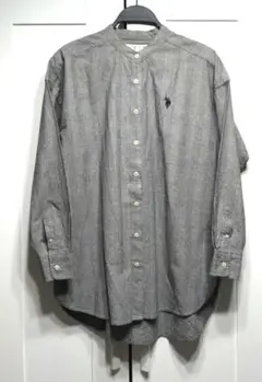 U.S.POLO ASSN. 長袖 チェック シャツ グレー Mサイズ