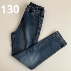 SUNDAYS SUN ダークブルー デニムパンツ ズボン ウエストゴム　130