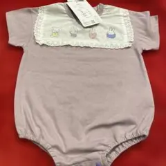 ミッフィー 薄紫　半袖ロンパース 80cm