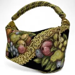 Think Bee! ハンドバッグ ボナペティ ゴブラン織 フルーツ柄 ポーチ