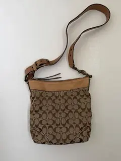COACH コーチ シグネチャー ショルダーバッグ 9362 ブラウン ベージュ 