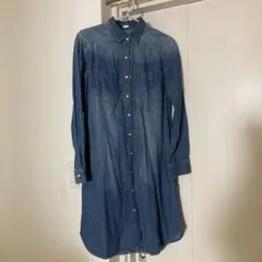デニムシャツワンピース 長袖