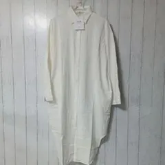 ホワイトロングシャツ サイドスリット付き2XL