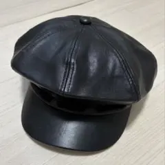 キャスケット　帽子　黒　WEGO