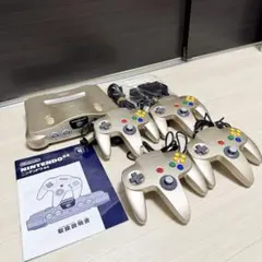 任天堂 ロクヨン64 希少ゴールド本体＋コントローラー＋ソフト5本！ 任天堂 ロクヨン64 希少ゴールド本体＋コントローラー＋ソフト5本