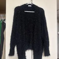 ラメシャギーカーディガン