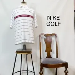 3229【白ストライプ美品Mサイズ】NIKEGOLF タイガーウッズコレクション