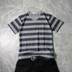 archive s/s tee fade striped vneck y2kのサムネイル
