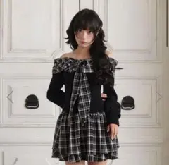 BUBBLES オフショルリボンワンピース