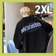 メンズ　Tシャツ　夏服 バックプリント　ストリート　2XL 3L