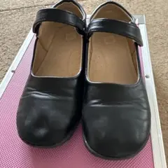 黒いフォーマルシューズ 21cm マジックテープ式
