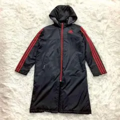 アディダス ベンチコート 160 スリーライン レディース ボア 防寒 スポーツ