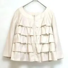 フリル ノーカラージャケット