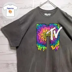 MTV　Music Television　ビッグロゴ　カラフル　海外古着　グレー