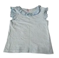 マザウェイズ　Tシャツ　女の子　水色　ボーダーのサムネイル