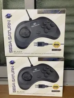 SEGA SATURN USBコントローラー ブラック 2個セット