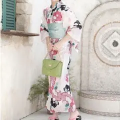 bonheur saisons 浴衣3点セット(浴衣+帯+下駄)