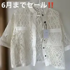 新品タグ付 HiROMITHiSTLE レース半袖シャツ バックボタン 白 - メルカリ