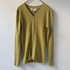 ロペピクニック Vネックニット 春ニット 黄色 イエロー系 38