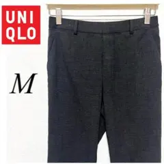 ユニクロ スマートスタイルアンクルパンツ グレンチェック　グレー　スラックス