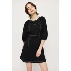 美品 SLY CUT FLARE STITCH ワンピース ミニ カットソー 2