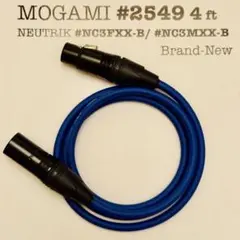 MOGAMI 2549 XLR マイクケーブル 1.2m 新品 青NEUTRIK
