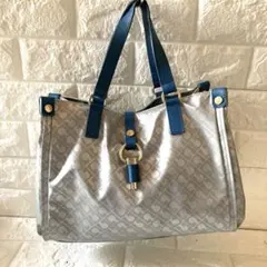 人気商品】ゲラルディーニ ソフティ ハンドバッグ シルバー×ブルー 総 
