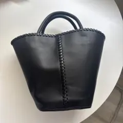 【美品】BEAMS HEART / かがり編み 扇形2WAYトートバッグのサムネイル