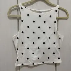 H&M ドット柄 ノースリーブ トップス