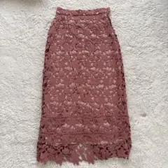 rienda ピンク レース タイトスカート M