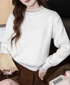SHEIN ニット アイボリー トップス M