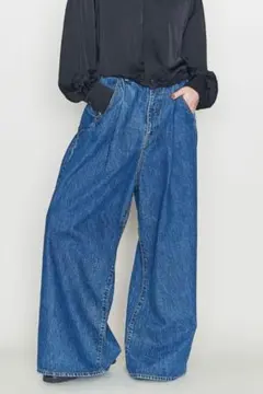 ​美品☆ASTRAET ウルトラバギー ウエストゴム 5ポケット デニム パンツ