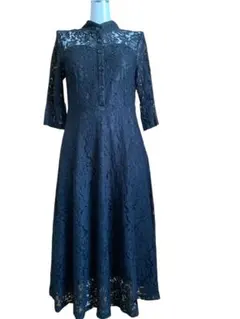 ワンピース　レース　フレアーワンピース