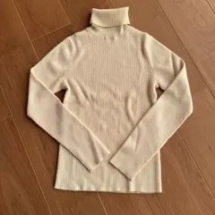 アンタイトル　リブタートルネック　ウールニット