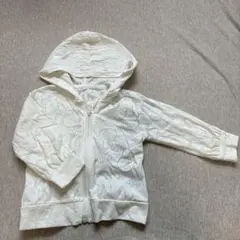 ミッフィー　薄手パーカー　ホワイト　透け感　80サイズ　フード付き