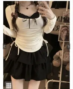 グレイル　インパン裏地付きティアードスウェットミニスカート　タグ付き新品未使用