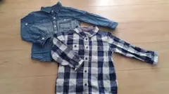 チェック柄シャツ 92cm、BabyGAPデニムシャツ　⭐２枚セット⭐