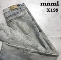 【希少サイズ】 mnml X199 STRETCH SKELETON DENIM