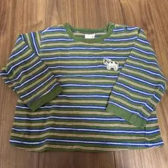 petit main ストライプ柄 長袖Tシャツ 90