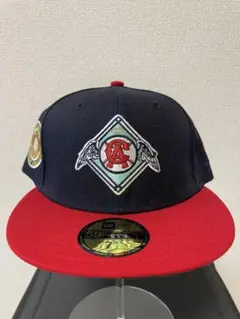 ニューエラ59FIFTY CA LA エンゼルス 大谷　ネイビー　赤　アナハイム