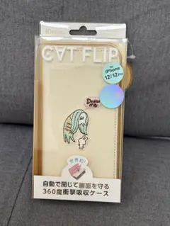 iPhone12/12Proケース CAT FLIP アマビエ