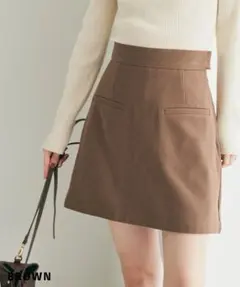 【新品】Basement online スカートショートパンツ　ブラウンのサムネイル