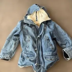 フード付き裏ボアデニムジャケット