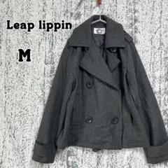 【Leap lippin】グレー ダブルブレスト M ピーコート a4496のサムネイル