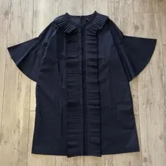 sister jane フリルシャツ ネイビー ブラウス