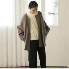 ドロワットロートレアモン　アウター　　ショートリバーノーカラーコート